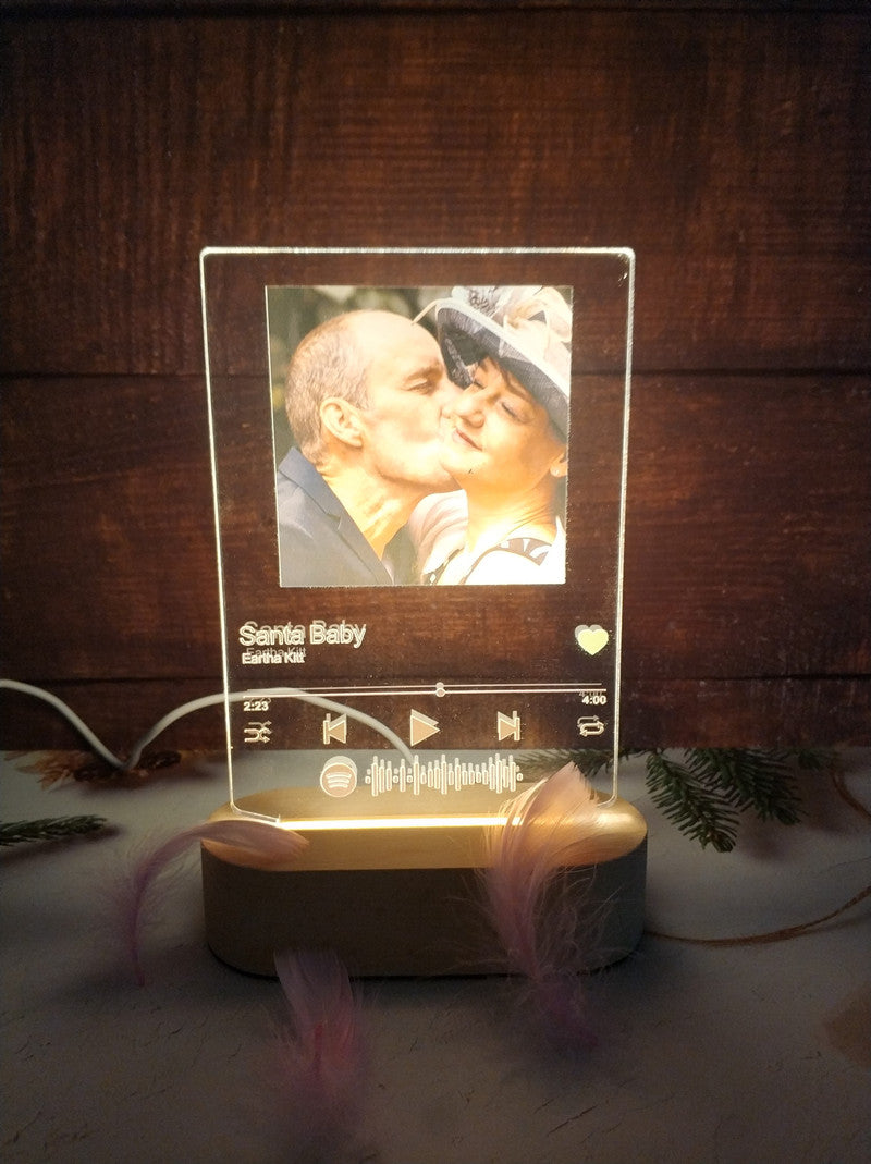 Spotify Glass Plaque (Custom Song + Photo)