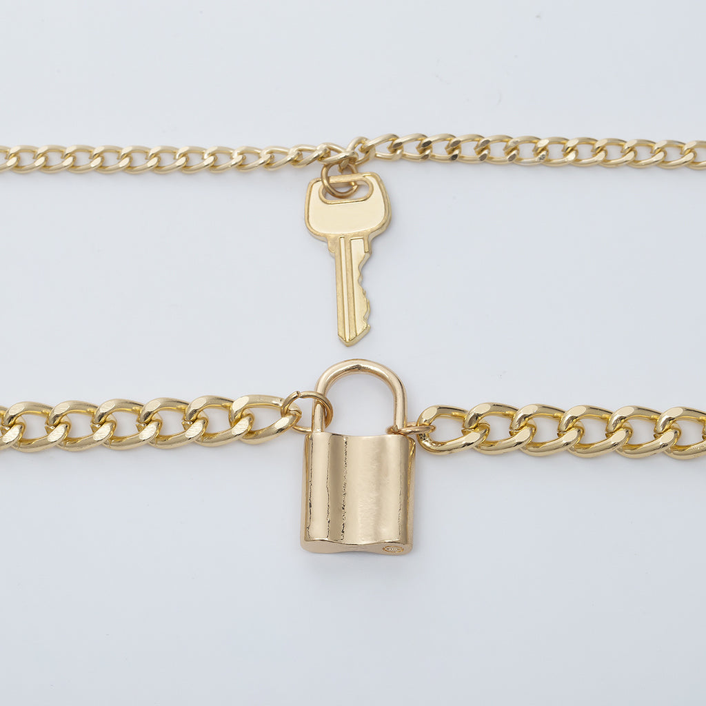 Lock & Key Couple Necklace