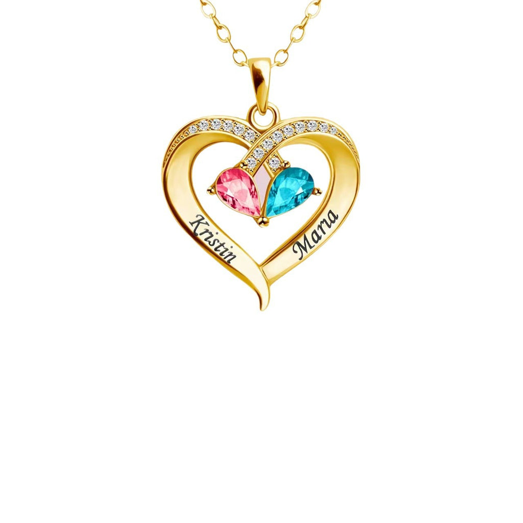 Birthstone Heart Necklace