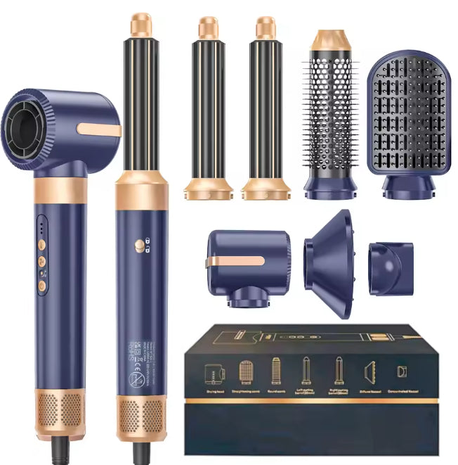 Multifunctional 7-in-1 High-speed Hair Dryer Straight Comb