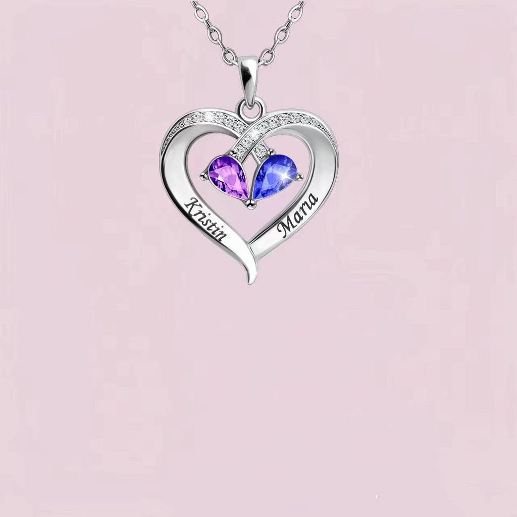Birthstone Heart Necklace