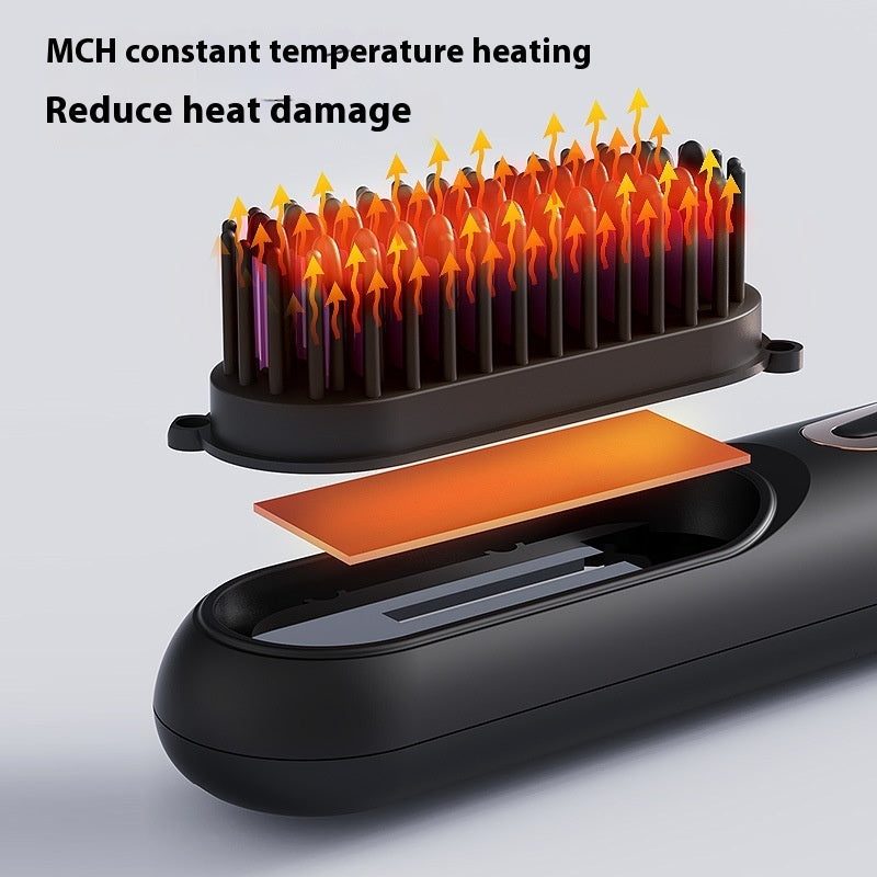 Anion Straight Comb Dual-use Lazy Hair Curler