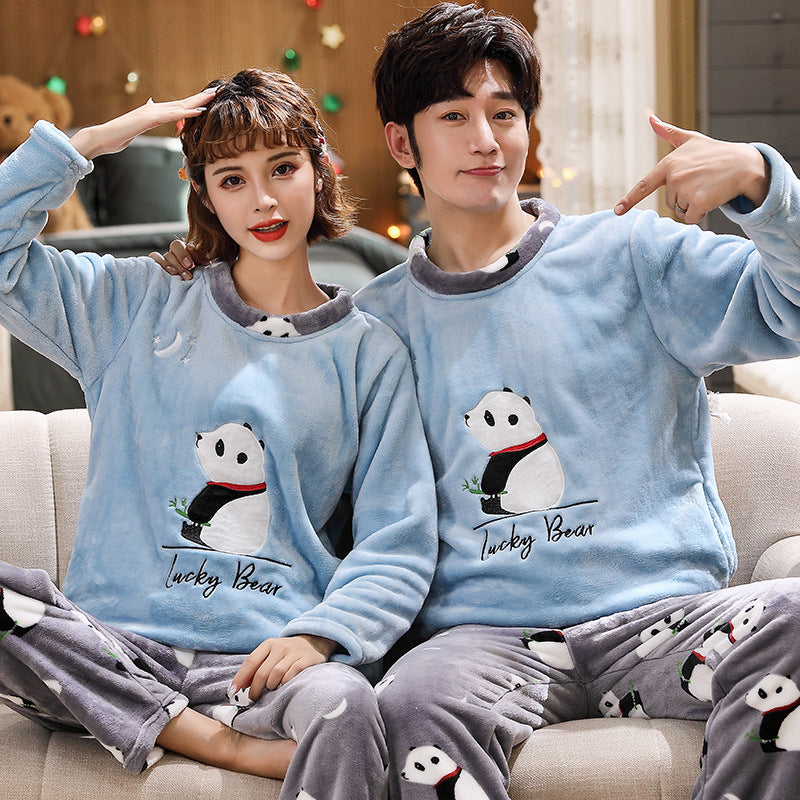 Matching Couple Pajama Set (Neutral Tones)