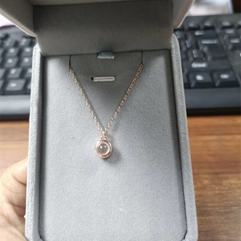 Photo Projection Necklace (Hidden “I Love You”)