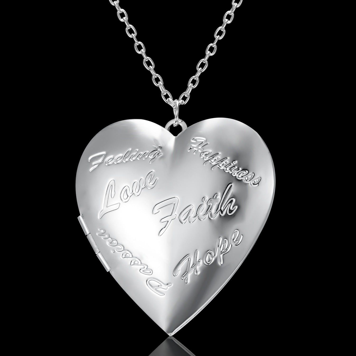 Carved Design Love Necklace Personalized