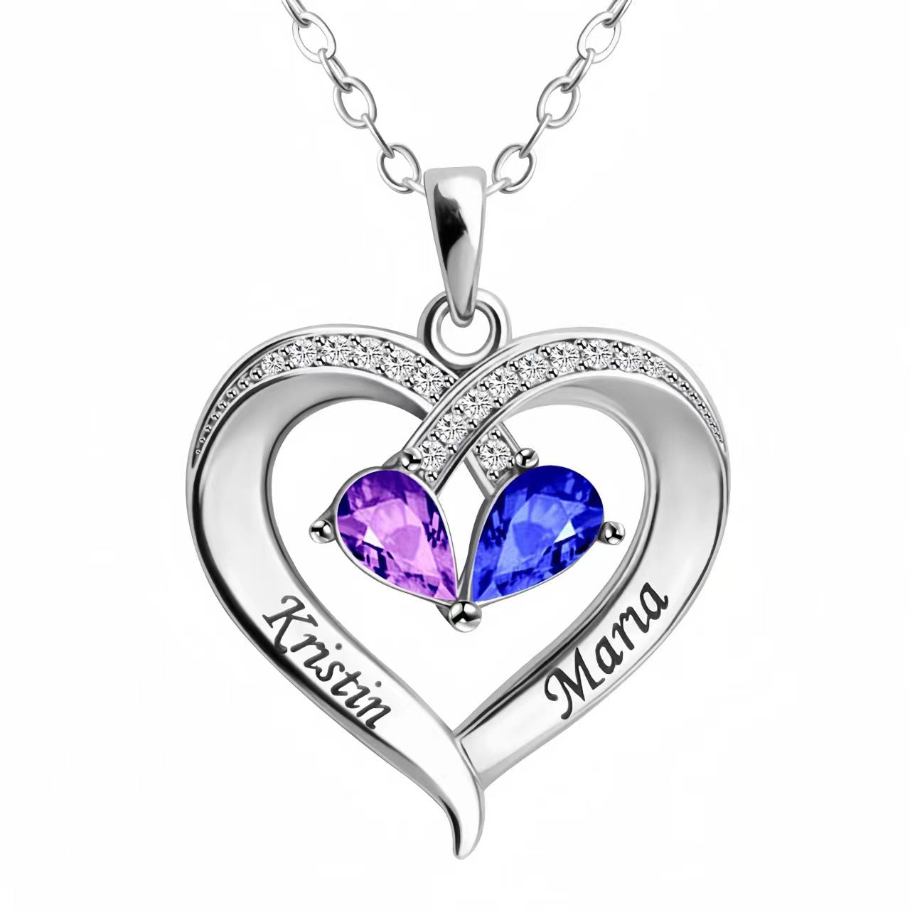 Birthstone Heart Necklace