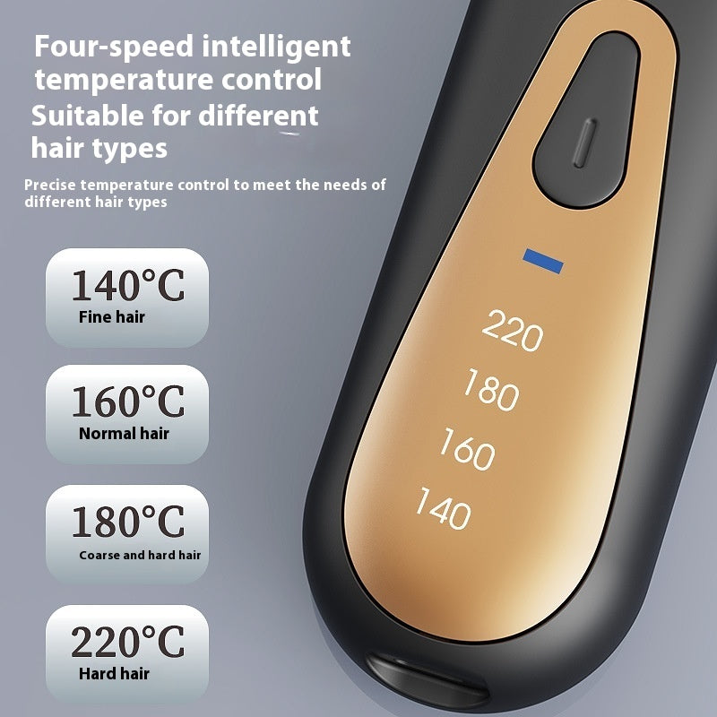 Anion Straight Comb Dual-use Lazy Hair Curler